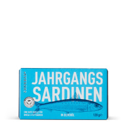 Jahrgangs-Sardinen in Olivenöl